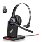 JIAMQISHI EH06-P Bluetooth Headset with Noise-Canceling Mic for Work