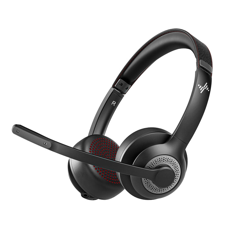 JIAMQISHI Bluetooth Headset with Microphone Wireless Headphones ENC Noise Cancelling Microphone Over-Ear Bluetooth V5.0 Headphone for Computer/Laptop/iPhone/Android/Cell Phones/Zoom/Ms Teams/Skype
