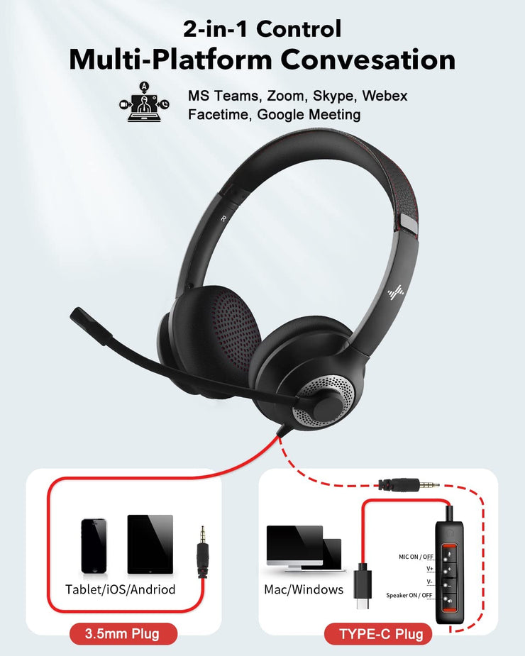 JIAMQISHI EH01 USB Headset